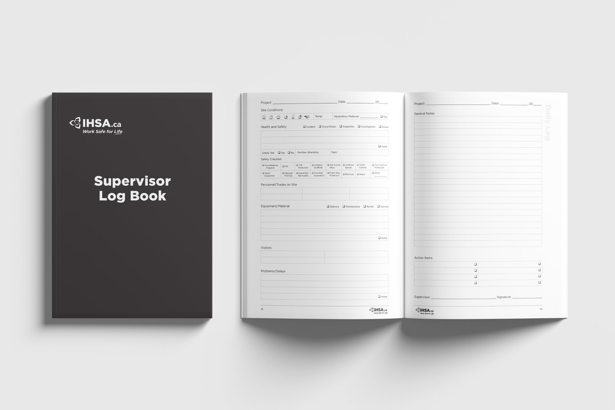 IHSA's Supervisor Log Book (RF008).